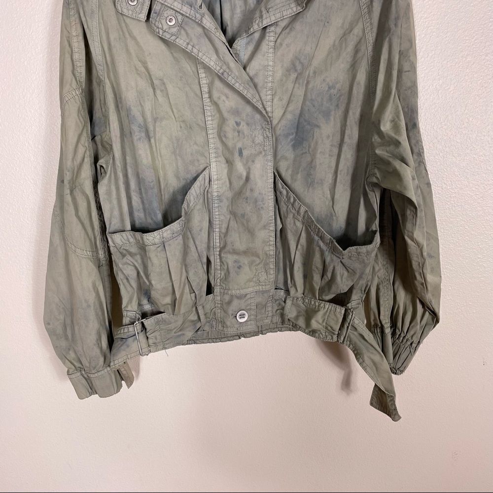 Free People Light Green‎ with Blue Tie Dye Parachute Jacket - Picture 5 of 12